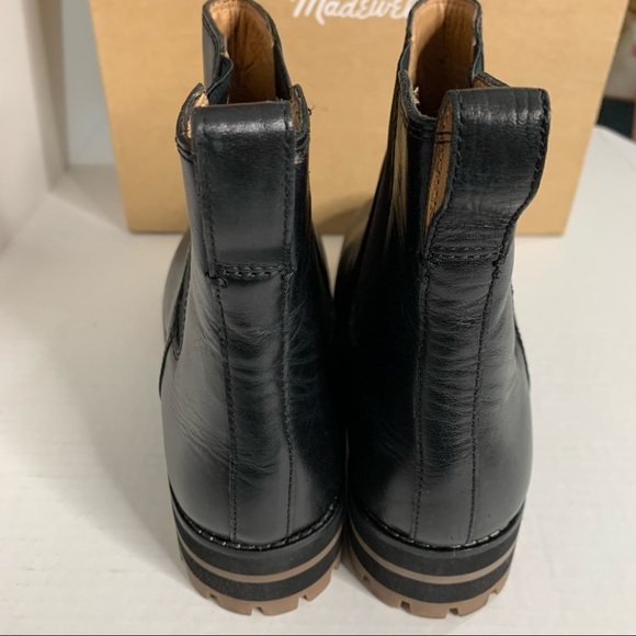 Madewell True Black Lugsole Chelsea Boot in Leather size 8.5 - Picture 4 of 7